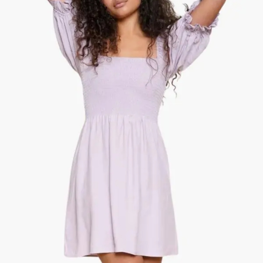 NO BRAND TAG Puff Sleeve Mini Dress